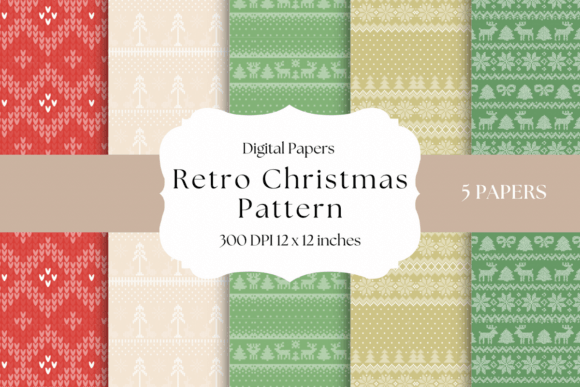 Capture Nostalgic Holiday Magic with Retro Christmas Pattern Backgrounds