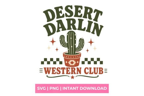 Desert Darlin Western Club Cactus SVG: A Modern Ranch Hand