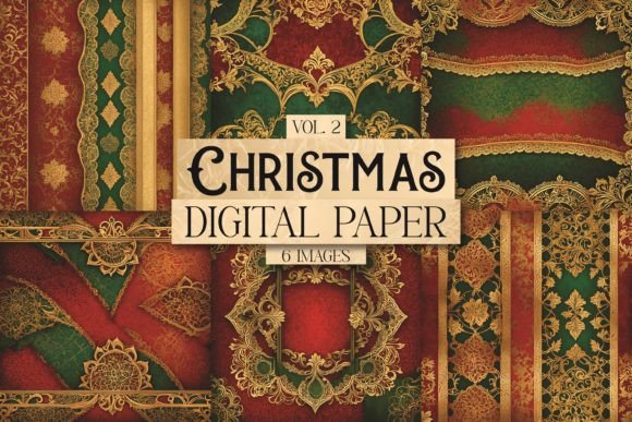 Elevate Your Holiday Projects with Christmas Digital Paper Vol. 2
