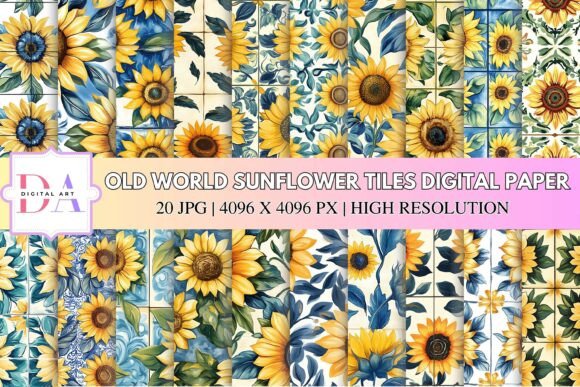 Old World Sunflower Tiles: A Digital Design Guide
