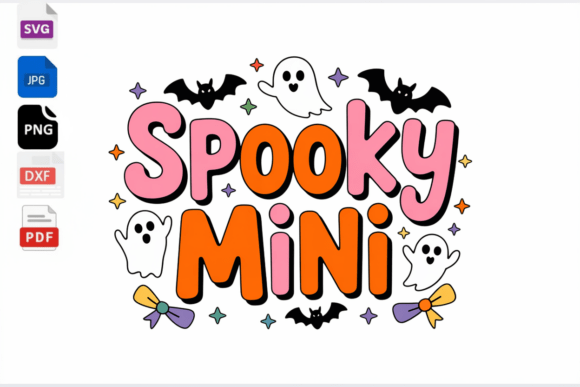 Spooky Mini Halloween Ghost Bat SVG PNG: Your Go-To Design Asset