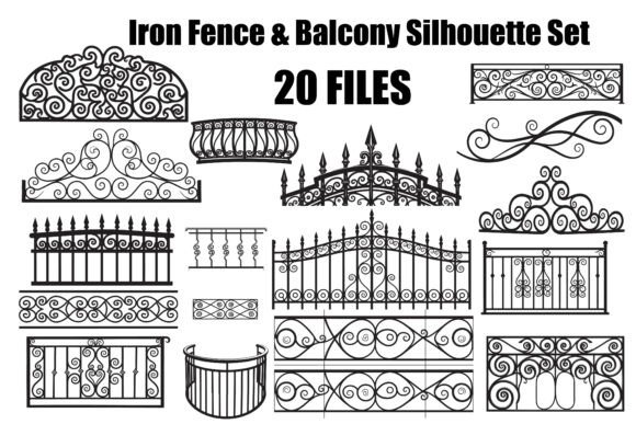 Timeless Craftsmanship: The Iron Fence & Balcony Silhouette Bundle