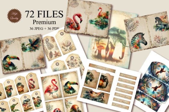 Tropical Safari Junk Journal Kit: A Designer's Creative Toolkit