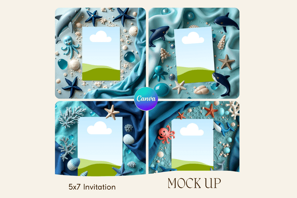 Under the Sea Invitation Mockup 5x7: A Fresh Coastal Aesthetic