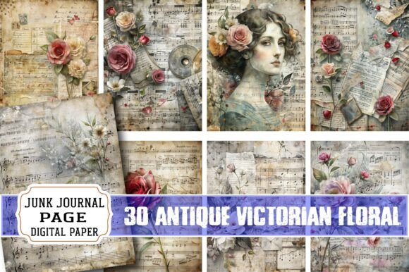 Unleash Vintage Charm: The Antique Victorian Floral Junk Journal