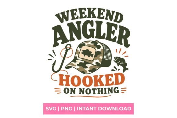 Weekend Angler Hooked on Nothing SVG: A Playful Design Asset